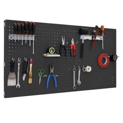 Image de Simon Rack Simonwork Panneau Outils Mural avec 14 Crochets et 3 Supports 1200 x 600 mm Anthracite