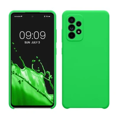 Image de kwmobile Housse Compatible avec Samsung Galaxy A52 / 5G A52s Coque de téléphone Protection Souple en TPU Silicone Vert Fuchsia