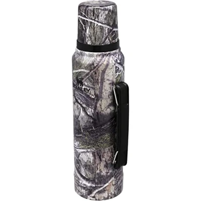 Image de Stanley Classic Legendary Thermos 1L Maintient la Température 24h (Chaud/Froid) Bouteille Isotherme Sans BPA Gourde en Acier Inoxydable Inox Bottomland Mossy Oak