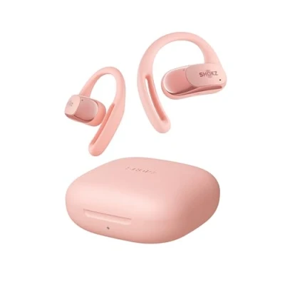 Image de SHOKZ Écouteurs à Oreilles Libres OpenFit Air, Casque Bluetooth sans Fil avec Microphone, écouteurs Crochet d&#039;oreille Charge Rapide, 28 h d&#039;autonomie, étanchéité IP54 pour Le Sport Rose