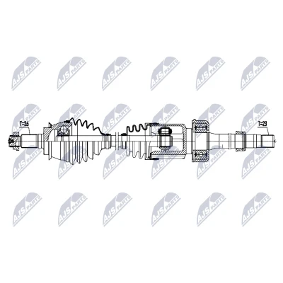 Image de NTY NPW BM 204 Arbre de transmission Essieu avant droit 891mm Boîte vitesses automatique CVT (continue) MINI: 3/5 portes, Cabriolet