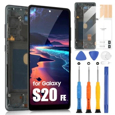 Image de ARSSLY Écran pour Samsung Galaxy S20 Fe SM G780F/Galaxy 5G G781B LCD Ensemble écran Tactile avec Kit de Réparation(6,5&quot;&quot;, Noir Cadre, sans Reconnaissance d&#039;empreintes)