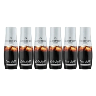 Image de sodastream Lot de 6 Concentrés Cola Light pour Machine à Eau Pétillante et Soda Préparez jusqu&#039;à 9 litres en Quelques Secondes, 440ml
