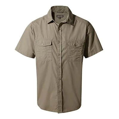Image de Craghoppers Kiwi Short Sleeve Shirt, Chemise de randonnée Homme, Pebble, 95