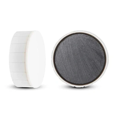 Image de MAUL Aimant MAULsolid, Lot de 2 Gros Aimants Puissants à Usage Multiple, Ronds au design Moderne, 38 x 15, 5 mm, Charge Jusqu&#039;à 2, kg, Blancs