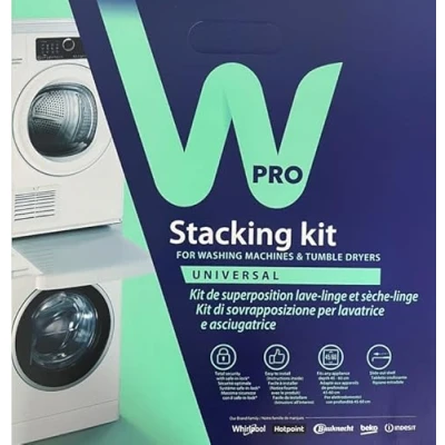 Image de Tour Machine à laver et sèche linge Wpro universelle avec étagère coulissante