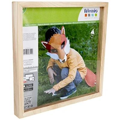 Image de Artemio Cadre Photo Vitrine en Bois Format Scrap, 31cm, Bois, Beige, 32 x 3 cm