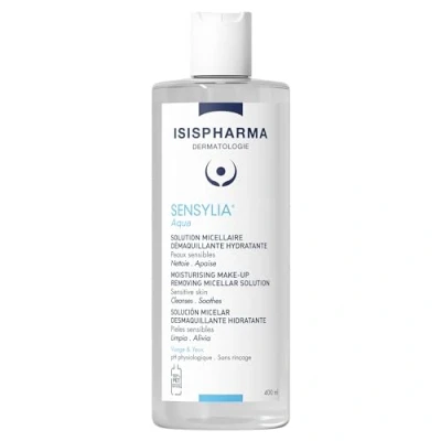 Image de ISISPHARMA SENSYLIA AQUA 400 ml Solution Micellaire Démaquillante Nettoie, Hydrate et Apaise les sensations d’inconforts en douceur Peaux sensibles déshydratées Fabrication française