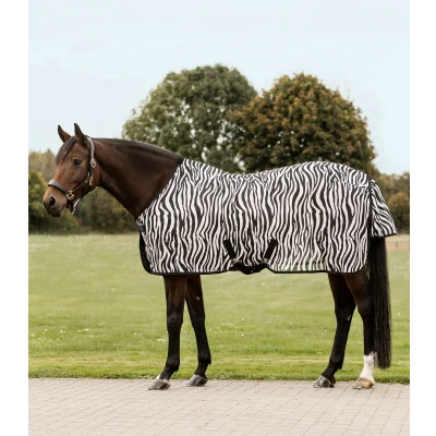 Image de Couverture anti mouches pour cheval avec sangles croisées Waldhausen Zebra