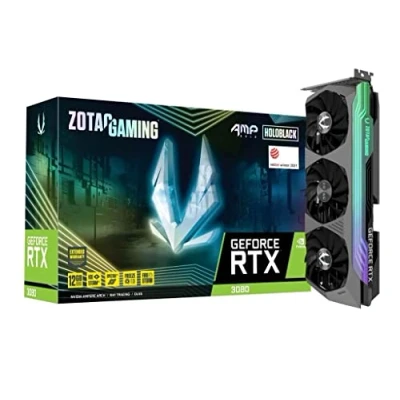 Image de Zotac Carte Graphique Nvidia GeForce RTX 3080 Amp Holo LHR 12Go 4395318 Noir