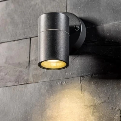 Image de CGC Lighting Applique murale d&#039;extérieur Éclairage GU10 orientée vers le bas LED IP44 (Gris)