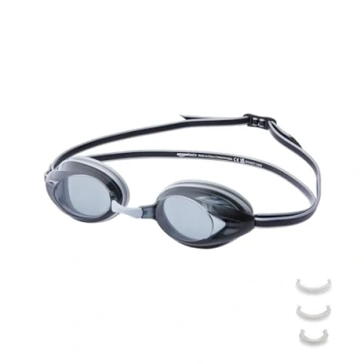 Image de Amazon Basics Lunettes de natation pour adulte, Taille unique, Unisexe, Argenté