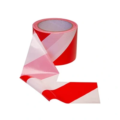 Image de PROlac Ruban de délimitation stable et indéchirable flottant pour les endroits dangereux signalisation en rouge/blanc marquage résistant, accrocheur