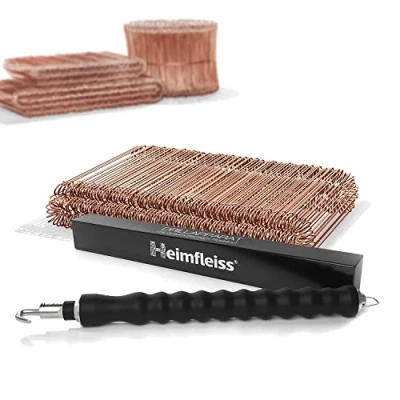 Image de Heimfleiss® torsadeuse + Fil de Fer recuit 1,0 x 100 160 mm (250 pcs.) Set qualité &amp; Ligature Fermeture à œillet