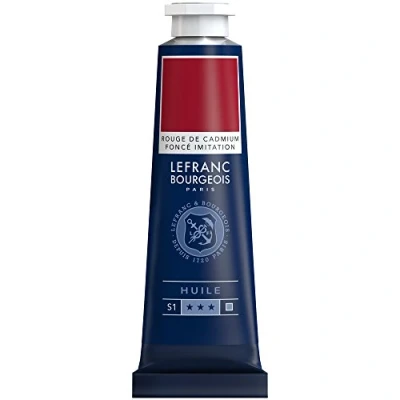 Image de Lefranc Bourgeois Huile Fine 40ml Rouge De Cadmium Fonce Imitation