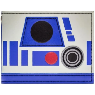 Image de The Empire Strikes Back Star Wars R2 D2 Droïde de Réparation Rebel Alliance Portefeuille Bi Fold Porte ID &amp; Cartes, Bleu
