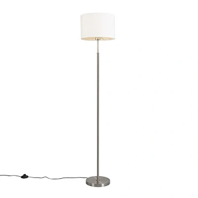 Image de QAZQA vt Lampadaire 1 lumière H 1510 mm Blanc Moderne éclairage intérieur Salon I Chambre Cuisine Salle à manger
