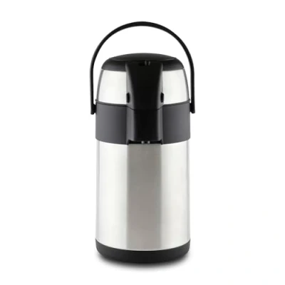 Image de Pioneer Airpot Distributeur / Pot de l’eau chaude à double paroi en acier inoxydable avec poignée sans BPA Argent, 2.2L, 8 heures chaud