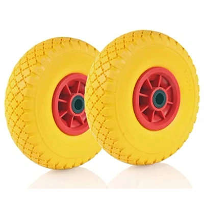 Image de Kippen 1639K1 Paire de Roues en Caoutchouc Plein Anti crevaison. Dimensions : 3.00 4 (260x75 mm.)