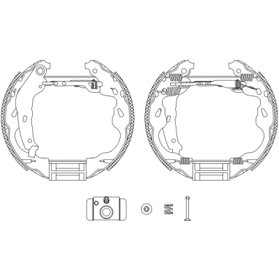 Image de TEXTAR Shoe Kit Pro 84064500 de freins, freins à tambours avec cylindre roue, élément d&#039;ajustage SUZUKI: SWIFT 3