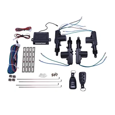 Image de iFutniew Lot de 4 actionneurs verrouillage porte voiture universels 12 V avec télécommande centralisée