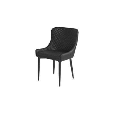 Image de Julian Bowen Lot de 2 chaises salle à manger en cuir synthétique Luxe, noir