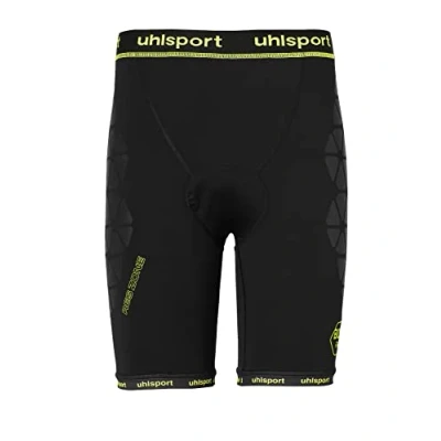 Image de UHLSPORT BionikFrame UNPADDED Short Sous Matière Nanoflex Technologie noir/jaune fluo FR : L (Taille Fabricant L)