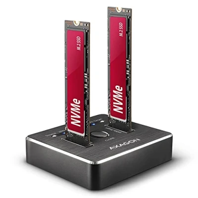 Image de AXAGON Compatible ADSA M2C NVMe Clone Dual SSD Dock Station 8595247906496
