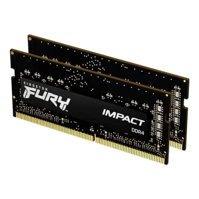 Image de Kingston FURY Impact 32GB (2x16GB) 3200MHz DDR4 CL20 Mémoire d’ordinateur Portable Kit de 2 KF432S20IBK2/32