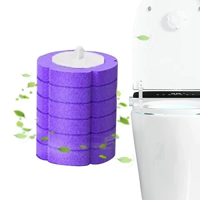 Image de Rianpesn Brosse WC Jetable avec Support Mural, Système Nettoyage Toilette 24 Têtes Rechange pour WC, Ensemble Le La Salle Bain