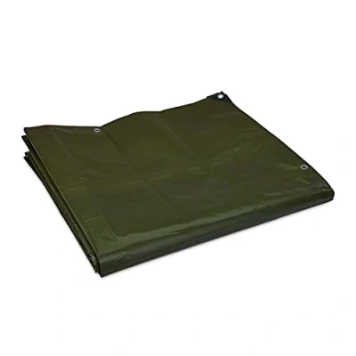 Image de Relaxdays Bâche 200g/m², Couverture avec œillets, étanche, indéchirable, Protection en PE, 4 x 5 m, Vert