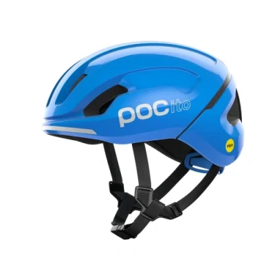Image de POC POCito Omne MIPS Casque de vélo pour enfants est conçu aider les jeunes cyclistes à développer leurs compétences, Bleu fluo, XS (48 52cm)