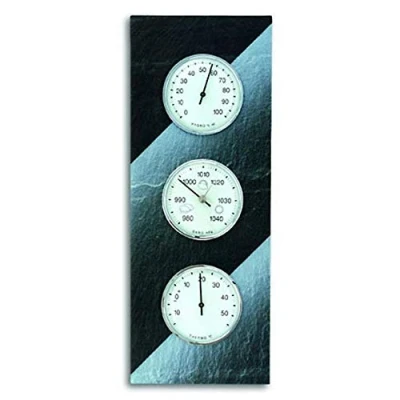 Image de TFA Dostmann 20.3018 Station météo analogique en Ardoise, baromètre, theromètre, hygromètre, l 140 x 40 H 370 mm