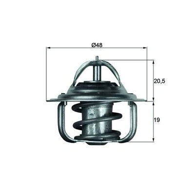 Image de MAHLE ORIGINAL TX 5 83D Thermostat d&#039;eau 83 48 avec joint d&#039;étanchéite FORD: FIESTA 4, Puma