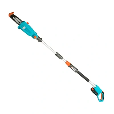 Image de Gardena set sécateur ssfil télescopique TCS 20/18 V P4A, prêt à l’emploi: Élagueuse,portée maximale de 4 m, longueur la lame 20 cm, tête inclinable, avec batterie 18 P4A et sangle (14770 20)