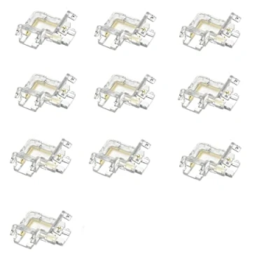 Image de Amefil Lot de 10 connecteurs LED COB sans couture à 90 degrés en forme L 3 broches mm