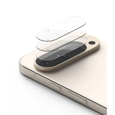 Image de Ringke Protection Caméra Google Pixel 9 Pro Verre Trempé [3 Pack] 9H Dureté Camera Lens Anti Rayures Aucune Interférence de Flash Arrière Protecteur Clear