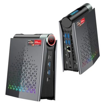 Image de ACEMAGICIAN S3A Mini PC Gaming, AMD Ryzen 9 6900HX (8C/16T, jusqu&#039;à 4,9 GHz), 32 Go DDR5 4800 MHz 1 To NVME PCIe3.0 SSD, Radeon 680M Micro ordinateur de bureau avec réglage 3 modes WIFI6 LAN