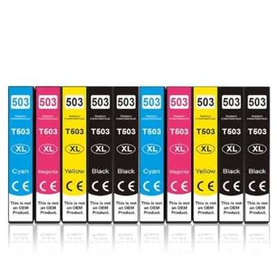 Image de OGOUGUAN 503XL Cartouches d&#039;encre Remplacement pour Epson 503 XL Expression Home XP 5200 5205 Workforce WF 2960DWF 2965DWF (10 Pack)