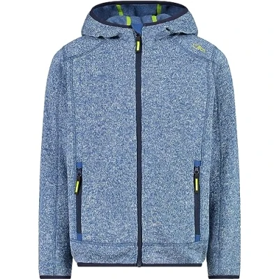 Image de CMP Veste Knit Tech pour enfant avec capuche fixe, Pierre bleue poussiéreuse, 98