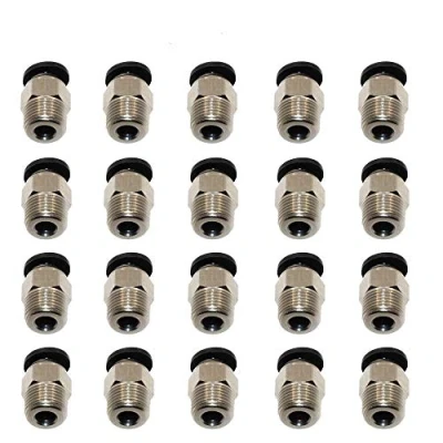 Image de 3Dman PC4 M10 Male Straight Pneumatic PTFE Tube Push In Quick Fitting Connector for E3D V6 Long Distance Bowden Extruder 3D Printer (20pcs)