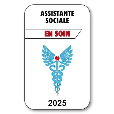 Image de SIGNAL SAFETY Autocollant Sticker Vignette Caducée 2025 pour Pare Brise en Vitrophanie V3 Assistante Sociale