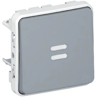 Image de Legrand Interrupteur ou va et vient témoin (voyant fourni) Plexo Gris