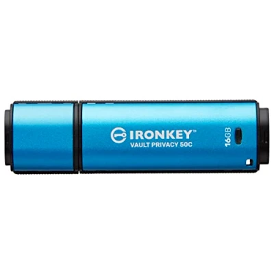 Image de Kingston IronKey Vault Privacy 50 FIPS 197 Type C Certifié et clé USB chiffrée XTS AES 256 bits pour la protection des données IKVP50C 16GB