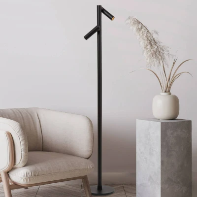 Image de Lucide Lampe sur pied LED rechargeable Antrim, noir, à 2 lampes, IP54, intensité