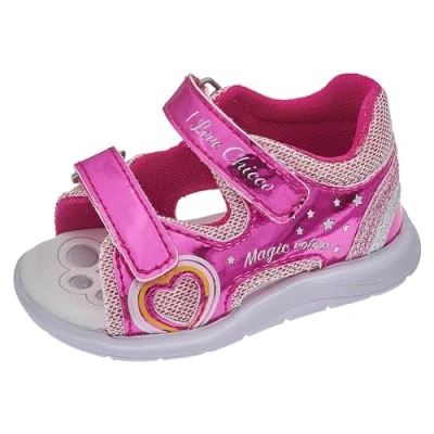 Image de Chicco Sandales à Double Velcro Fuchsia, Confortables, Légères, Flexibles et Transpirantes Fille, Fuchsia (3), 24 EU, Conçu en Italie