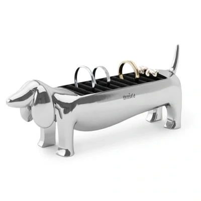 Image de Umbra Dachsie Porte bagues en métal chromé 14 x 3,8 5,7 cm
