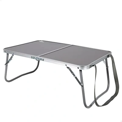 Image de AKTIVE Camping Table de Pliante avec Poignée Transport, Pliable Légère et Solide, Aluminium, 60 x 40 25 cm, Anthracite