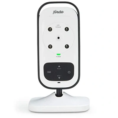 Image de Alecto DVM 75C Appareil Photo supplémentaire pour Babyphone 73 avec et écran Couleur 6 cm 100% sans interférence portée jusqu&#039;à 300 mètres Alarme Blanc