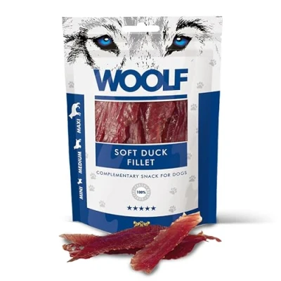 Image de Chien des collations Woolf 100 g Filet de Canard Souples